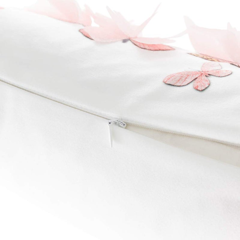 KINGROSE 3D Butterfly Decorative Throw Pillow Cover Soft Accent Pillow Case Rectangle Cushion Cover for Summer Sofa Bedroom Couch Home Decor 12 x 20 Inches Pink - Image 5